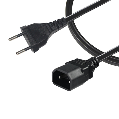 EU Plug To IEC C18 Power Cord 2-Pin European AC Cable For Laptop Adapter, Audio Amplifier, Projector, Printer, 250V 2.5A