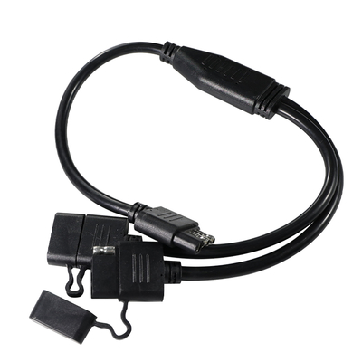 3 voies Y Splitter Trailer Armoire de câblage légère 1,2 M PVC noir
