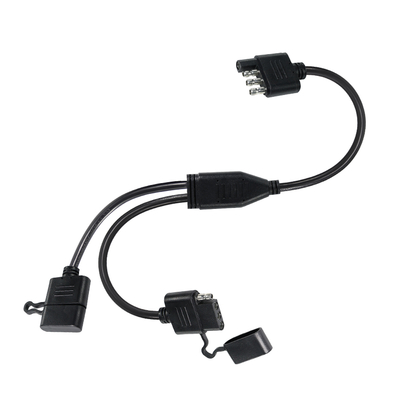 3 voies Y Splitter Trailer Armoire de câblage légère 1,2 M PVC noir
