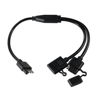 3 voies Y Splitter Trailer Armoire de câblage légère 1,2 M PVC noir