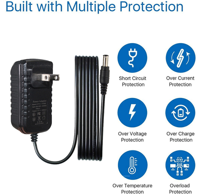 Adaptateur secteur US 12V 1A, entrée AC 100-240V