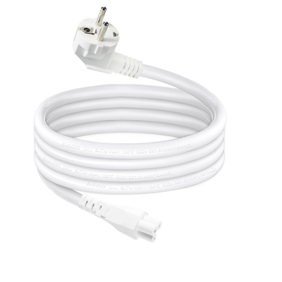 Cordon d'alimentation EU Plug vers IEC C5 - Câble AC européen à 2 broches pour adaptateur d'ordinateur portable, ordinateur portable, projecteur, connecteur trèfle 2,5A 250V