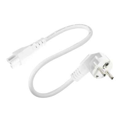 Cordon d'alimentation EU Plug vers IEC C5 - Câble AC européen à 2 broches pour adaptateur d'ordinateur portable, ordinateur portable, projecteur, connecteur trèfle 2,5A 250V