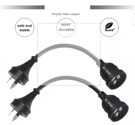 Cable de prolongation australien à 3 broches 10A/15A de type PVC homologué SAA