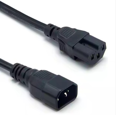 Cordon électrique C14 à C15 de la CEI, câble à haute température 250V 10A de mâle à femelle pour serveur, réseau, PDU, bouilloire