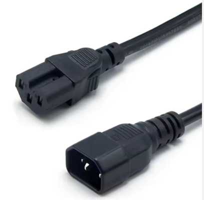 Cordon électrique C14 à C15 de la CEI, câble à haute température 250V 10A de mâle à femelle pour serveur, réseau, PDU, bouilloire