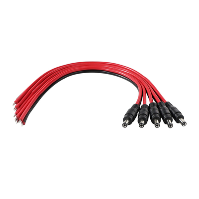 Câble d'alimentation DC mâle vers fil étamé, 5,5x2,1 mm ou 5,5x2,5 mm, cordon d'adaptateur d'alimentation 12V DC pour CCTV, LED, DIY