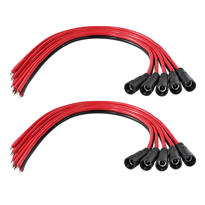 Câble d'alimentation DC mâle vers fil étamé, 5,5x2,1 mm ou 5,5x2,5 mm, cordon d'adaptateur d'alimentation 12V DC pour CCTV, LED, DIY