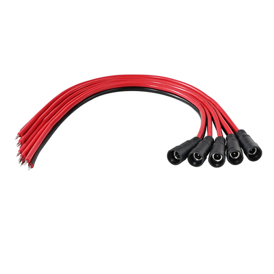 Câble d'alimentation DC mâle vers fil étamé, 5,5x2,1 mm ou 5,5x2,5 mm, cordon d'adaptateur d'alimentation 12V DC pour CCTV, LED, DIY