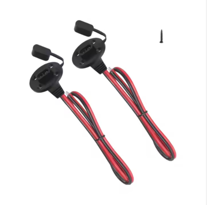Prise latérale SAE avec capuchon anti-poussière et vis de montage, connecteur pour panneau, pour solaire, moto, recharge de batterie