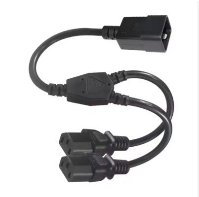 Cable de séparation d'alimentation C20 à C13 double, 250V 15A, câble d'extension IEC 60320 pour PDU/data center/serveur