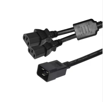 Cable de séparation d'alimentation C20 à C13 double, 250V 15A, câble d'extension IEC 60320 pour PDU/data center/serveur