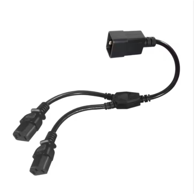 Cable de séparation d'alimentation C20 à C13 double, 250V 15A, câble d'extension IEC 60320 pour PDU/data center/serveur