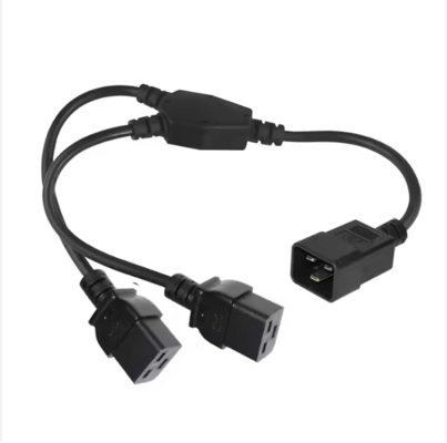 C20 vers C19 Double Câble Diviseur d'Alimentation, 250V 16A, Cordon d'extension IEC robuste pour PDU, Serveur, Utilisation en Centre de Données
