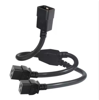 C20 vers C19 Double Câble Diviseur d'Alimentation, 250V 16A, Cordon d'extension IEC robuste pour PDU, Serveur, Utilisation en Centre de Données