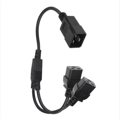 C20 vers C19 Double Câble Diviseur d'Alimentation, 250V 16A, Cordon d'extension IEC robuste pour PDU, Serveur, Utilisation en Centre de Données