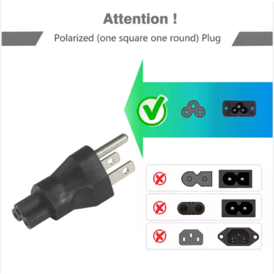 NEMA 5-15P à la CEI C5 câble d'adaptateur d'alimentation pour ordinateurs portables