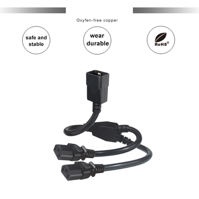 C20 vers 2xC13 Cordon d'alimentation en Y 15A 250V Cuivre pur