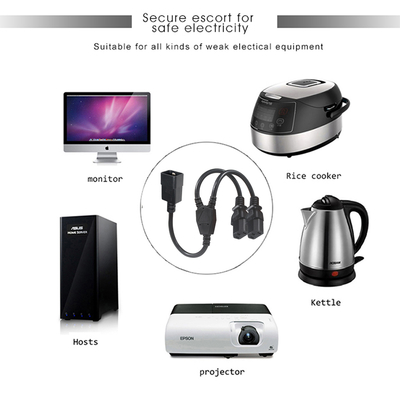 C20 vers 2xC13 Cordon d'alimentation en Y 15A 250V Cuivre pur