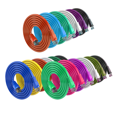 Câble LAN Cat6 UTP de 10 pieds, 24AWG, cuivre nu, connecteur RJ45