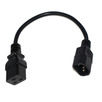Cable d'alimentation C19 à C14 IEC 18-14AWG Veste en PVC