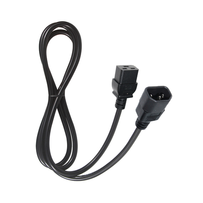 Cable d'alimentation C19 à C14 IEC 18-14AWG Veste en PVC
