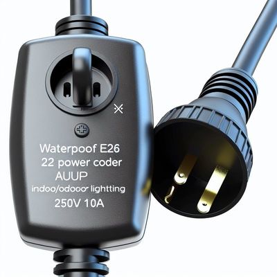 E26 étanche porte lampe câble d'alimentation AU prise avec 303 commutateur pour l'éclairage intérieur/extérieur 250V 10A