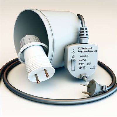 E26 étanche porte lampe câble d'alimentation AU prise avec 303 commutateur pour l'éclairage intérieur/extérieur 250V 10A
