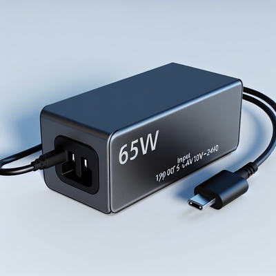 Adaptateur d'alimentation de bureau de 65 W avec fil de charge de type C 100-240 V
