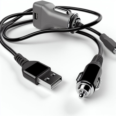 Câble adaptateur USB voiture 5V à 12V avec prise allume-cigare
