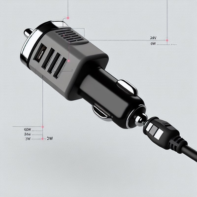 Câble adaptateur USB voiture 5V à 12V avec prise allume-cigare