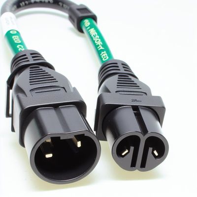 Cable de séparation électrique C20 à C13 double 250V 15A pour les centres de données