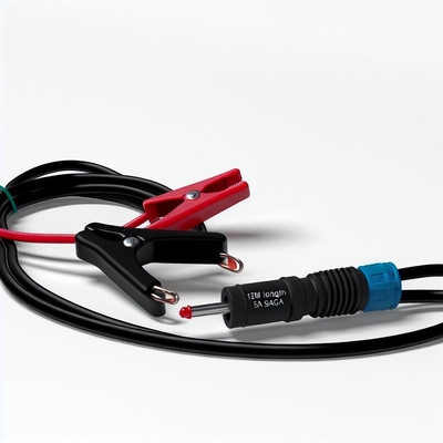 Câble de batterie CC SAE avec pinces crocodiles fusibles 5A de 1,5 m