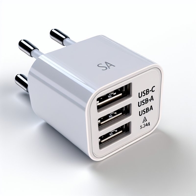 Chargeur USB avec ports USB-C et USB-A 5V 3.4A
