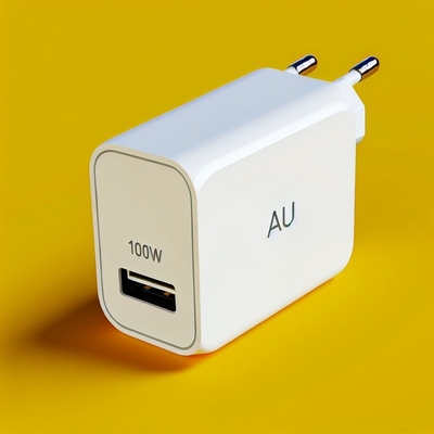 Chargeur GaN USB-C 100W avec prise AU à 2 broches pour ordinateurs portables