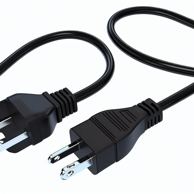 NEMA 5-15P à 5-15R Cordon d'alimentation 1FT 2FT pour l'alimentation électrique du PC