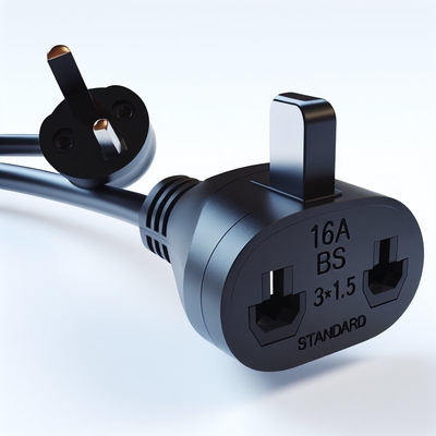 Cordon d'alimentation britannique BS1363 avec connecteur CEI C5, fusible 3A, 250V