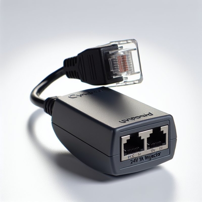 UK Injecteur POE à prise 24V 1A avec 2 ports RJ45 pour caméra IP