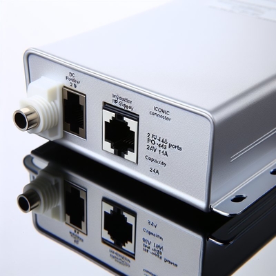 UK Injecteur POE à prise 24V 1A avec 2 ports RJ45 pour caméra IP