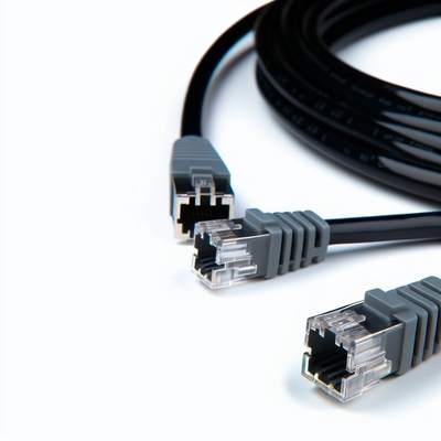 Cable téléphonique RJ11 noir de 25 pieds 4P4C 4P2C