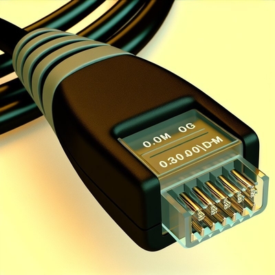 Câble téléphonique CAT 3 RJ9 RJ11 RJ22 4 conducteurs PVC plat enroulé