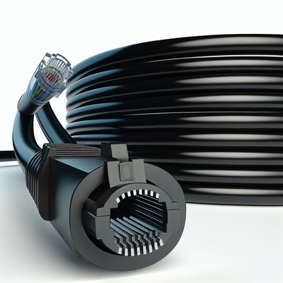 Câble téléphonique spiralé RJ11 RJ12 6 pieds 24AWG 350MHz blindé