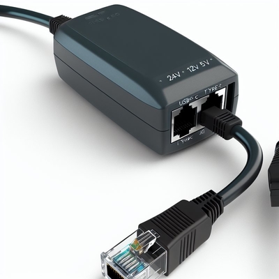 48V à 24V 12V 5V POE Splitter avec connecteur RJ45 1Gbps