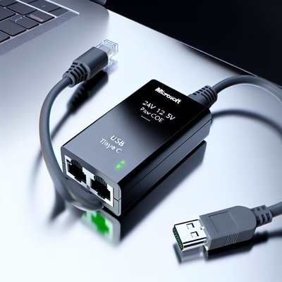 48V à 24V 12V 5V POE Splitter avec connecteur RJ45 1Gbps