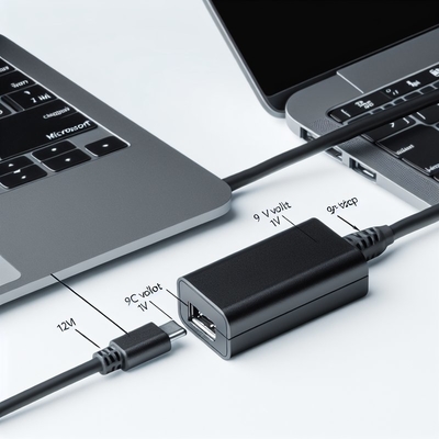 Câble USB-C vers DC élévateur de tension pour chargeur de routeur d'ordinateur portable 12V 20V