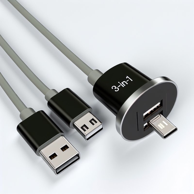 Câble USB magnétique 3-en-1, tressé en nylon, Micro, Type C, 8 broches