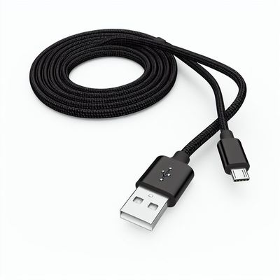 Câble Micro USB tressé en nylon de 6 pieds, charge rapide et transfert de données