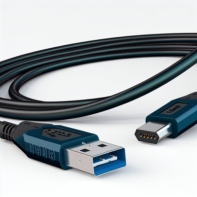 Cable de données USB 2.0 28AWG 1PR 20AWG 2C homme à femme 2A