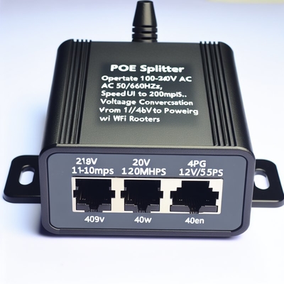 Diviseur POE 48V vers 24V 12V 5V 10/100 Mbps pour routeur WiFi