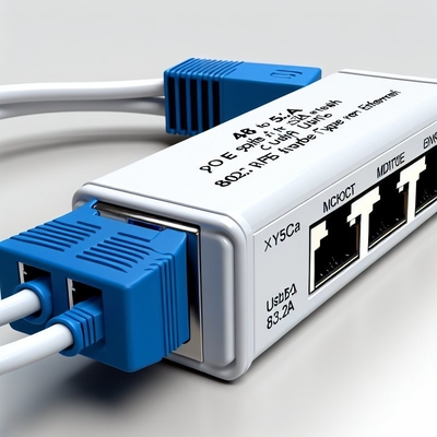 Splitter PoE de 48 V à 5 V 2,4 A avec sorties USB et RJ45